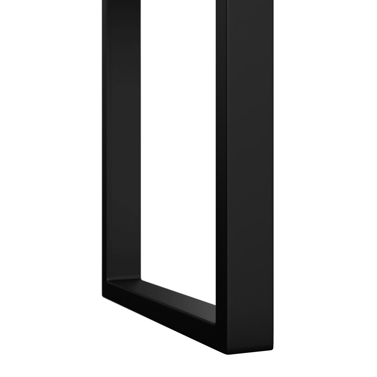 Esstisch Dale in Holz Akazie massiv/furniert ca. 180x90 cm - Walnussfarben/Schwarz, MODERN, Holz/Metall (180/90/76cm) - Bessagi Home