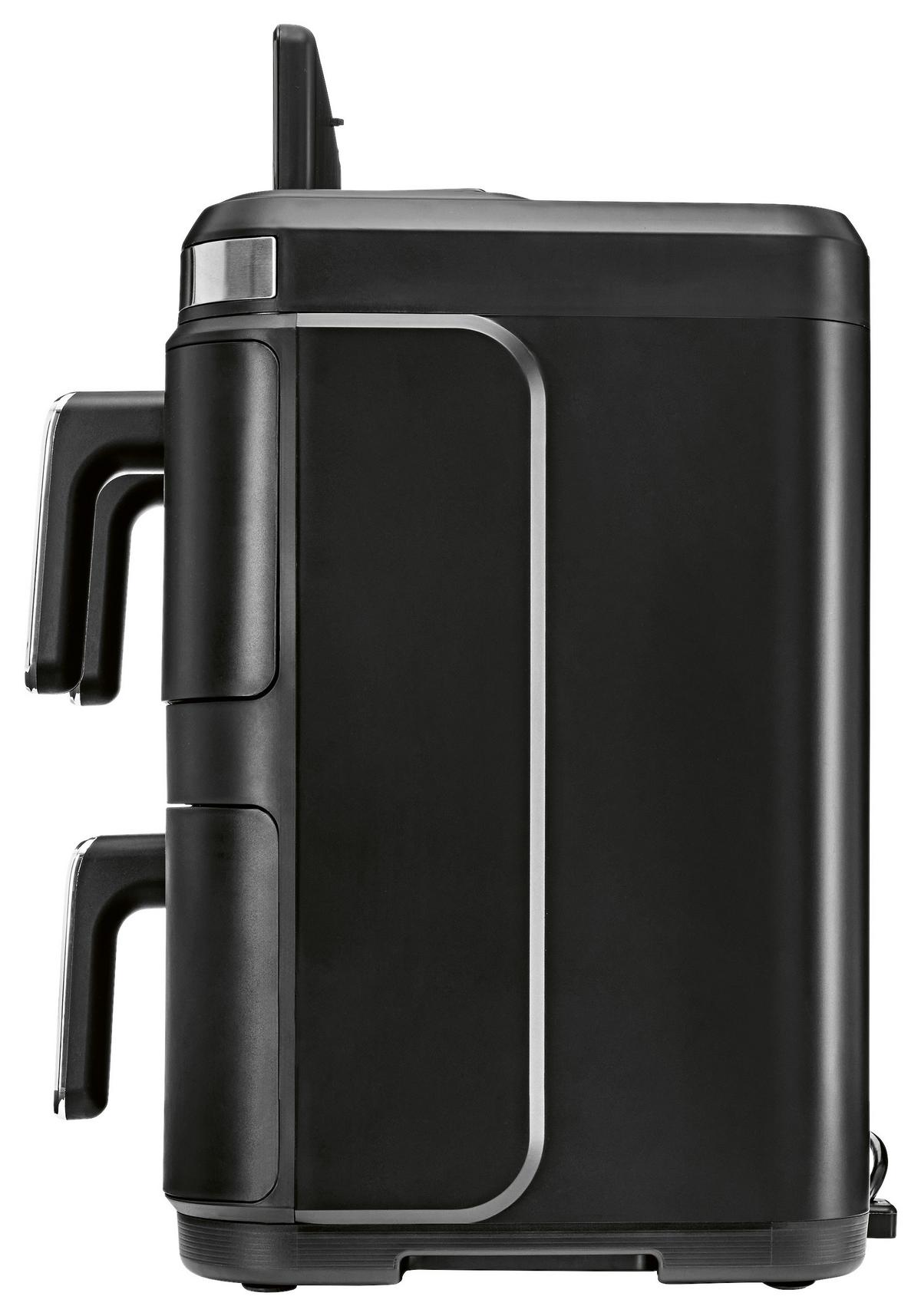 Heißluftfritteuse Gourmetmaxx Schwarz/Edelstahlfarben - Edelstahlfarben/Schwarz, MODERN, Kunststoff/Metall (37,7/37,5/43cm)