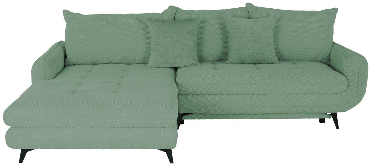 Coltar WAVE - verde mentă, Modern, lemn/metal (189/266cm) - Modern Living