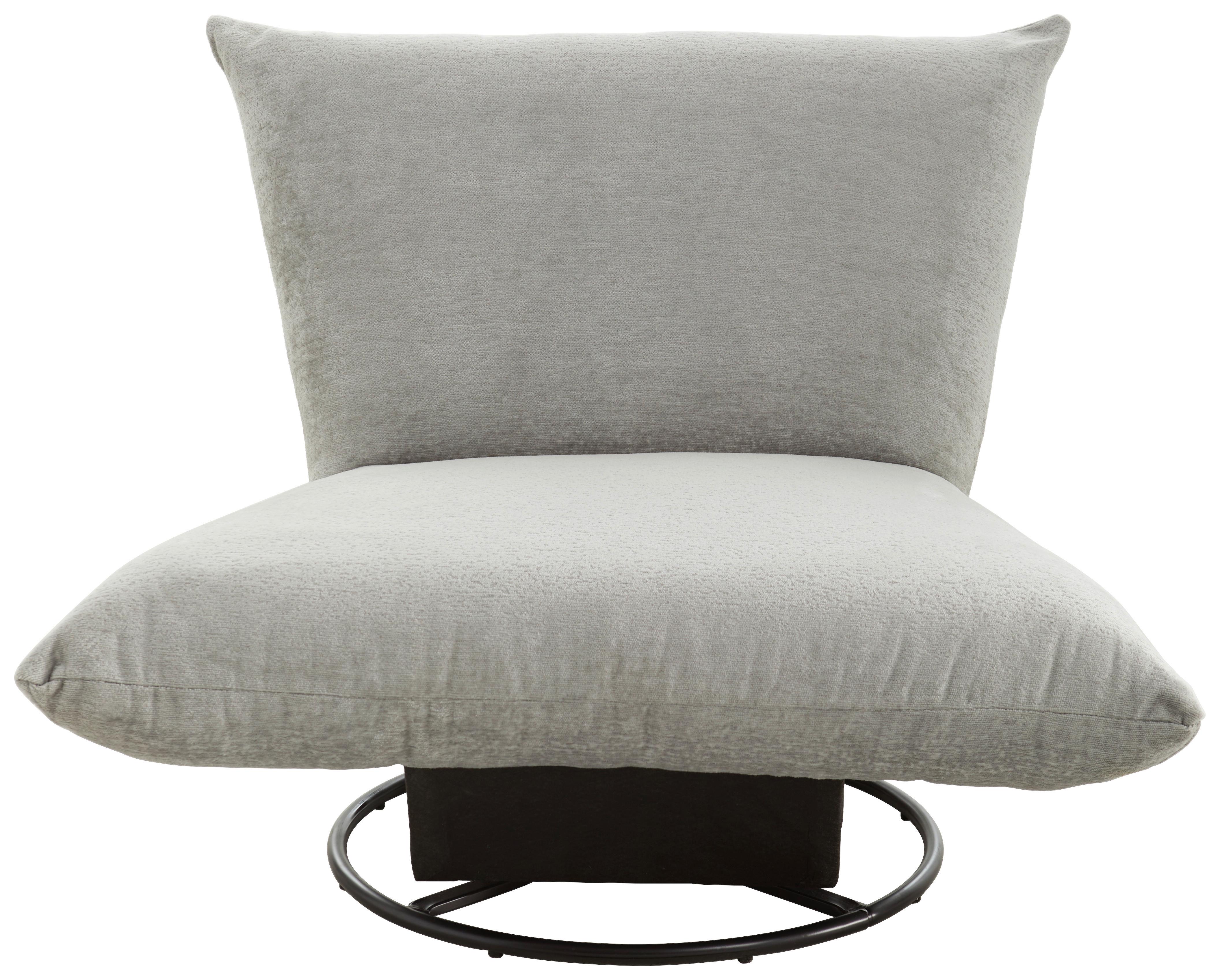 Relaxsessel Cremona Grau - Schwarz/Grau, Design, Textil/Metall (100/78/96cm) - Livetastic