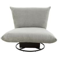 Relaxsessel Cremona Grau - Schwarz/Grau, Design, Textil/Metall (100/78/96cm) - Livetastic