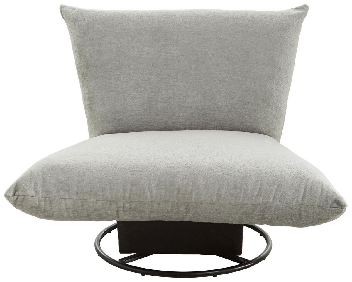 Relaxsessel Cremona Grau - Schwarz/Grau, Design, Textil/Metall (100/78/96cm) - Livetastic