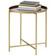 Beistelltisch Braun/goldfarben - Goldfarben/Braun, MODERN, Metall (42/45cm) - Modern Living Beistelltisch Braun/goldfarben - Goldfarben/Braun, MODERN, Metall (42/45cm) - Modern Living