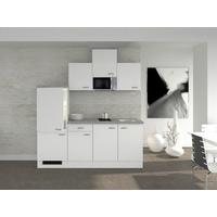Kuhinjski Blok Z Aparati Wito, Bela - barve nerjavečega jekla/bela, Moderno, umetna masa/leseni material (210cm) - FlexWell