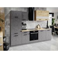 Kuhinjski Blok Brez Aparatov Viola, 280cm - hrast wotan/črna, Basics, umetna masa/steklo (280/214/60cm) - P & B