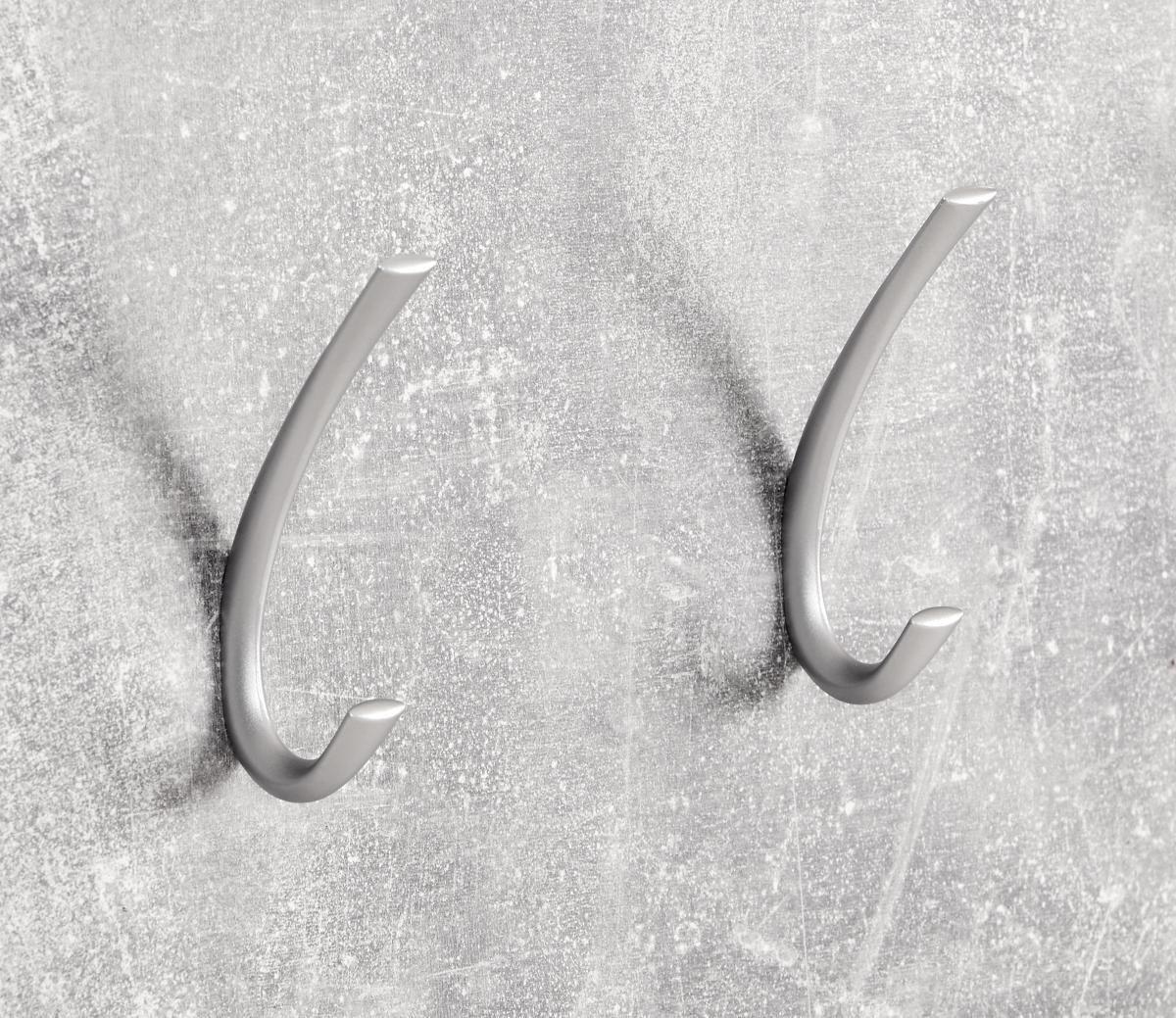 Panou cuier Moya - alb/gri, Modern, plastic/material pe bază de lemn (70/99/2cm) - Modern Living