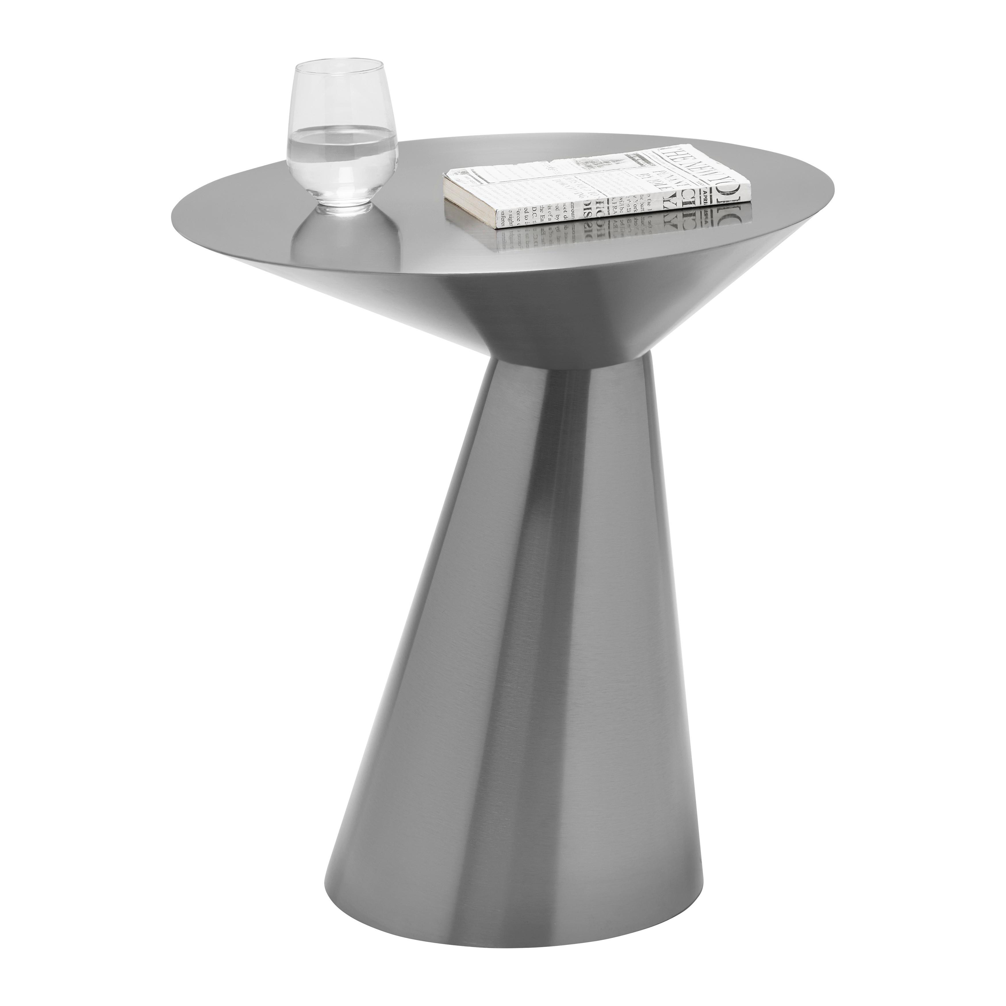 Masă auxiliară KACY -TREND- - negru cromat, Romantik / Landhaus, metal (50/54.5/50cm) - Premium Living
