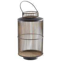 LATARNIA 32134A - czarny/kolor złoty, Design, metal (20/40cm) - Ambia Home