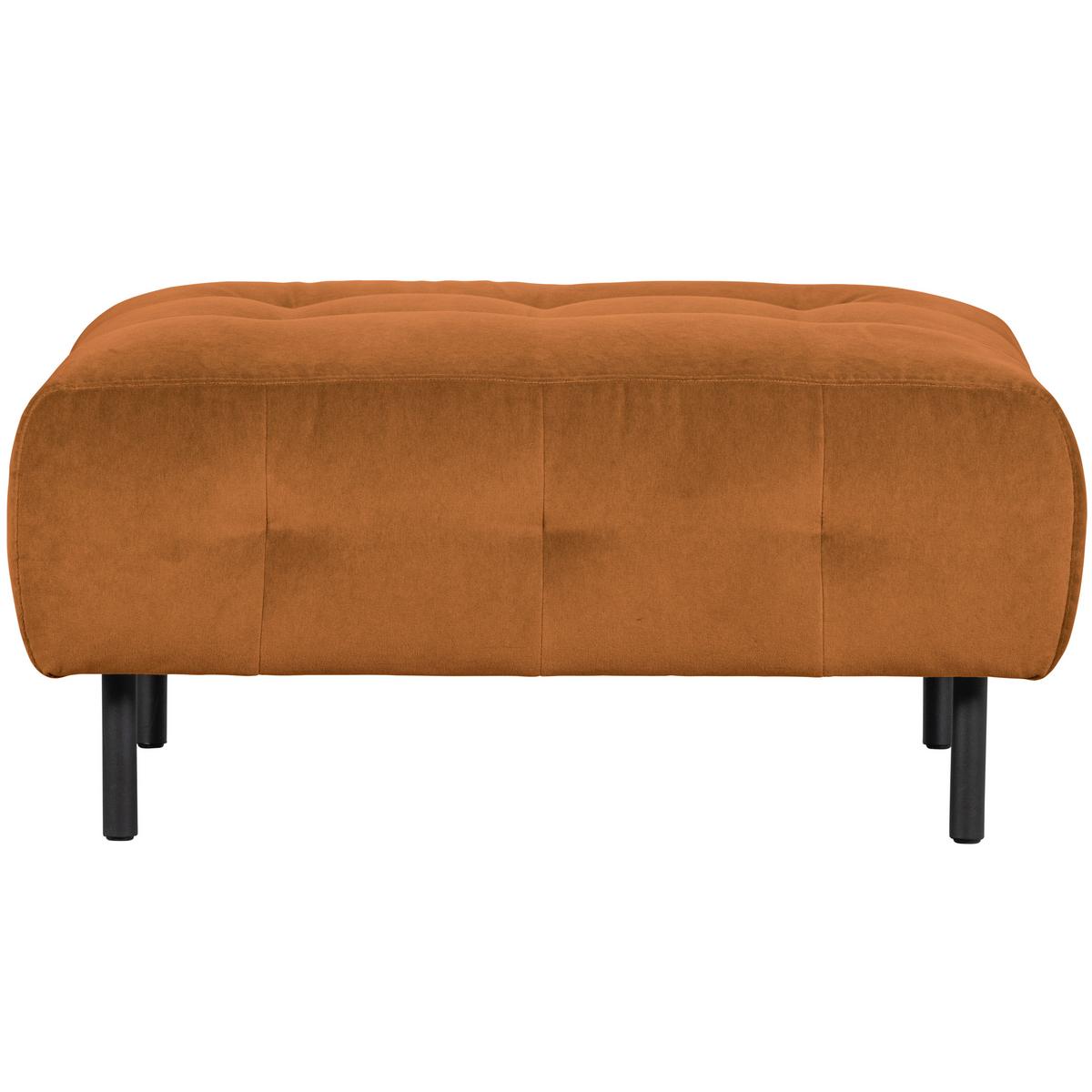 Hocker Lloyd Braun B: 90cm - Schwarz/Braun, Design, Textil/Metall (90/45/90cm) - Livetastic
