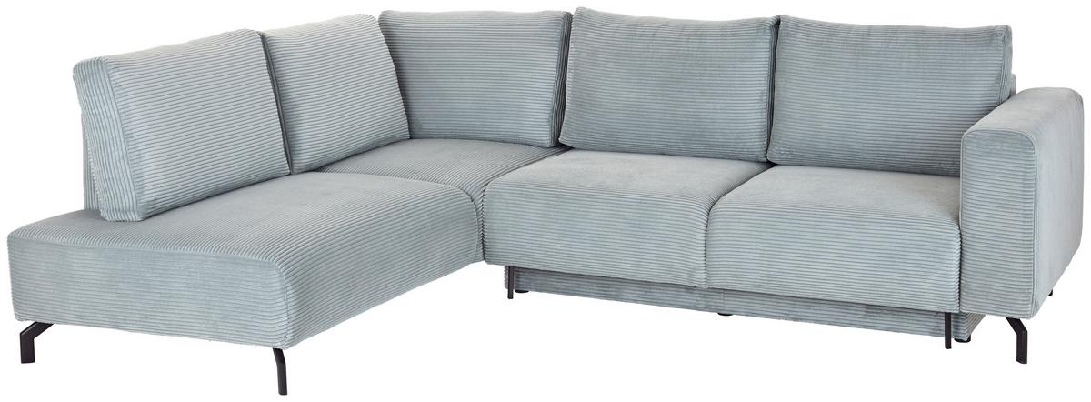 Kutna Garnitura Veni - sivo-zelena/crna, Moderno, tekstil/metal (210/272cm) - Modern Living