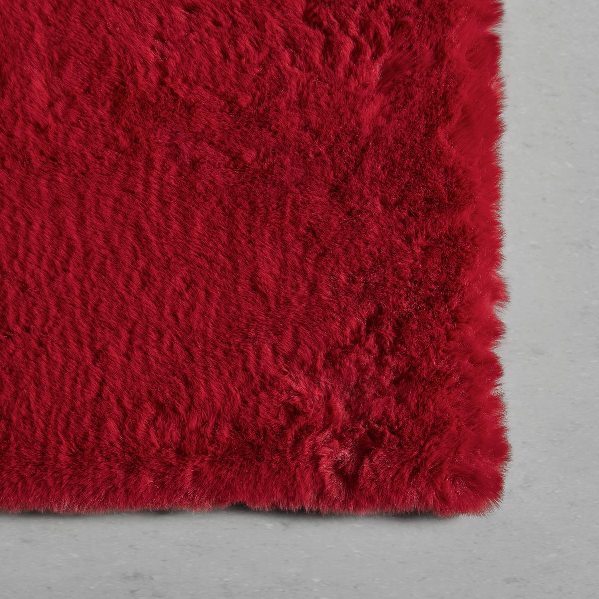 Kunstfell Caroline 4 Rot ca. 200x290cm - Rot, MODERN, Textil (200/290cm) - Mömax