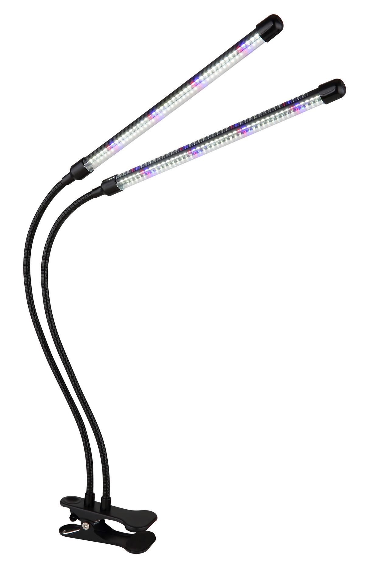 LED-Klemmleuchte Treena Schwarz max. 0,11 Watt - Transparent/Schwarz, KONVENTIONELL, Kunststoff (45/41/47cm) - Globo