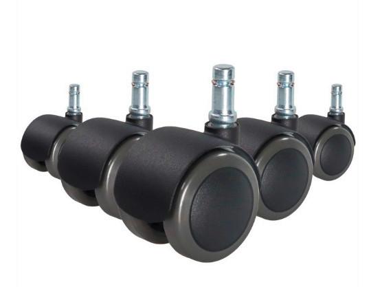 Set Kolesc Za Vrtljivi Stol Rolo Fix, 5-Delni - črna, Basics, umetna masa (5,1/6/5cm) - MID.YOU