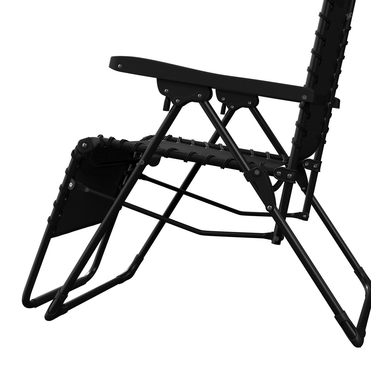 Gartensessel Marcel Schwarz - Schwarz, Basics, Kunststoff/Textil (153/108/63,5cm) - Mömax