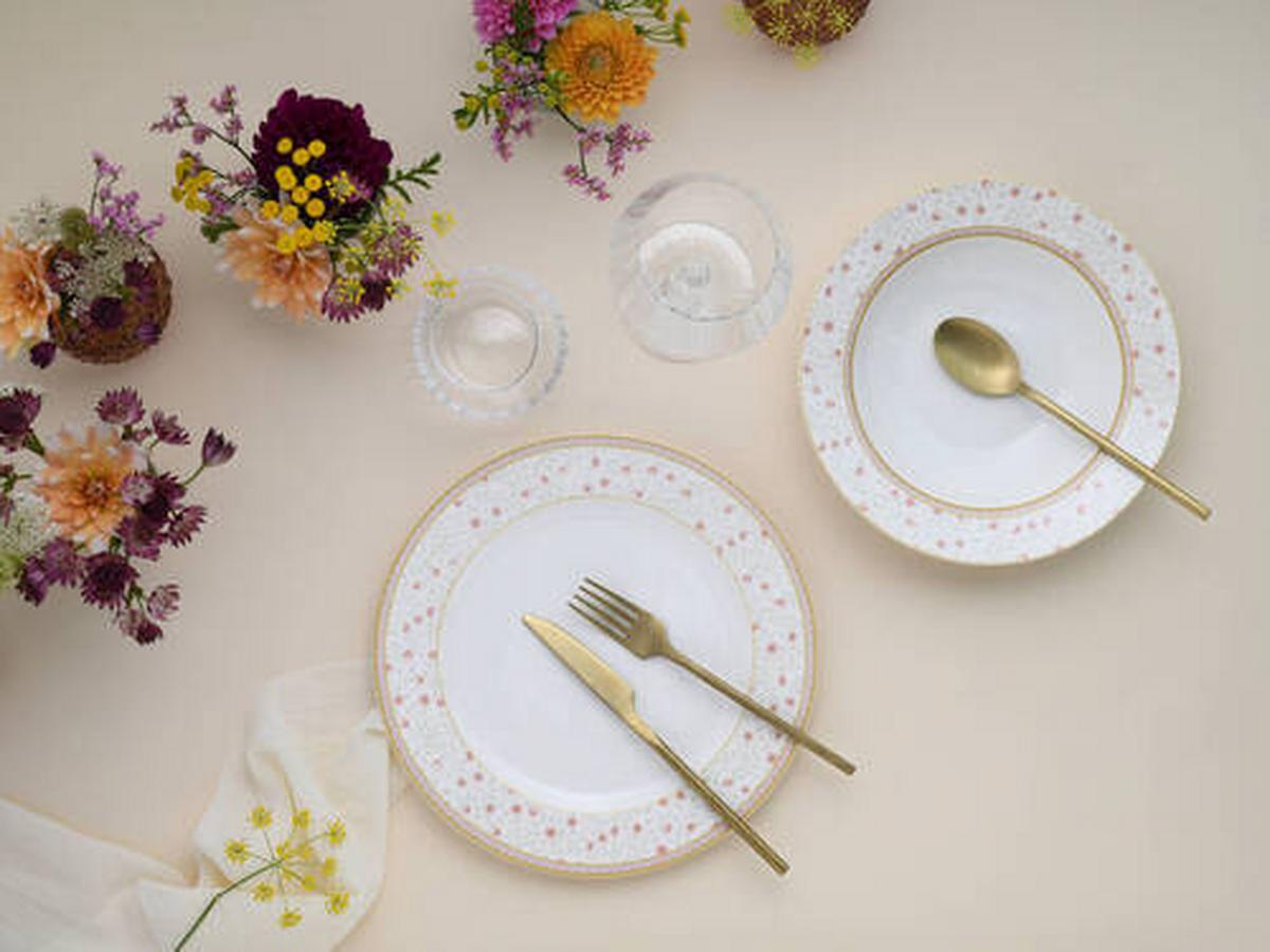 Jedilni Servis Emilia, 12-Delni - biserna, Trend, keramika - Creatable