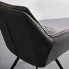 STOL MED ARMSTÖD BILLY - mörkgrå/grå, Modern, metall/textil (62/85/62cm) - Bessagi Home