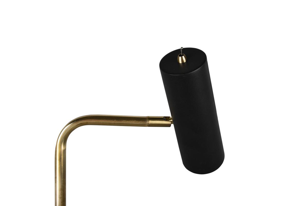 Stehleuchte Marley Schwarz/Goldfarben max. 5 Watt - Messingfarben/Goldfarben, Design, Metall (151/23/39cm) - Trio Leuchten