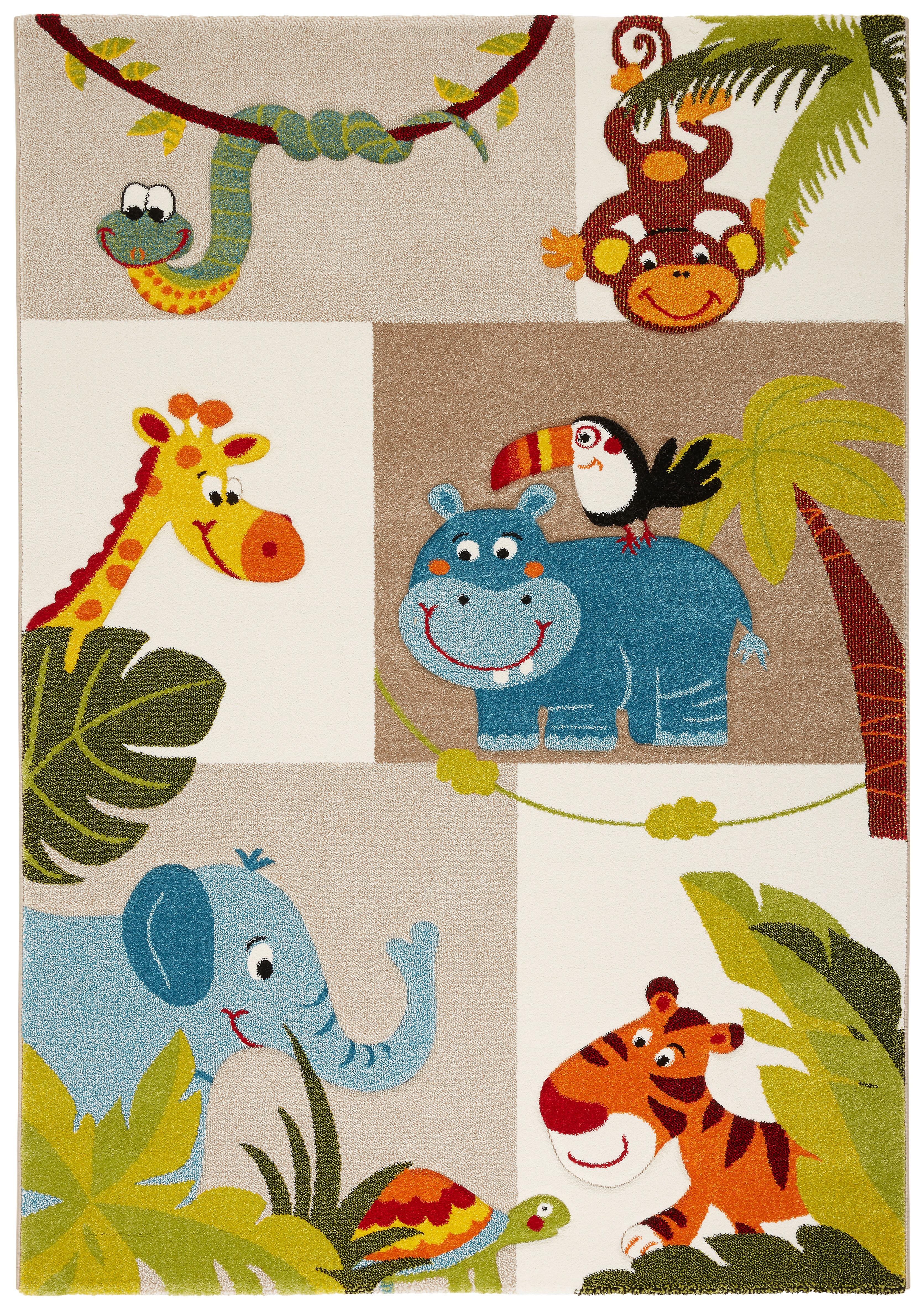 Kinderteppich Jungle in Bunt ca. 120x170cm - Multicolor, Textil (120/170cm) - Mömax