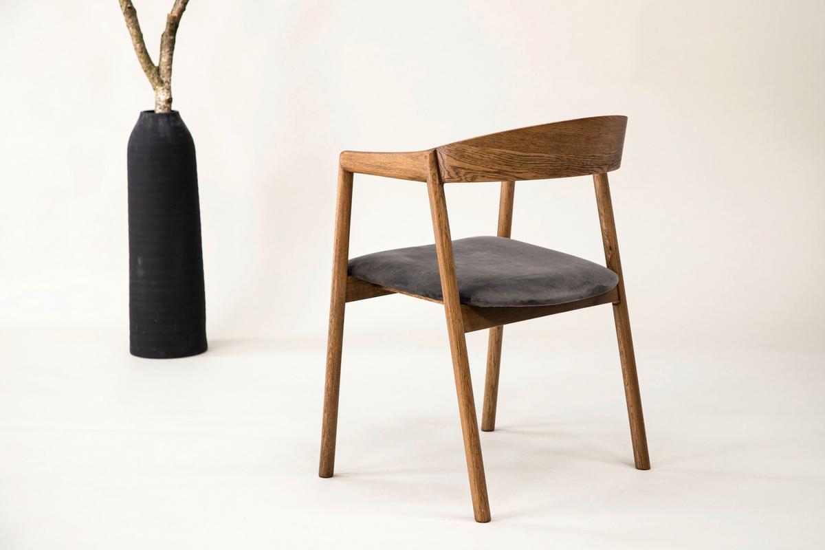 STUHL-SET LÅNGÖN - Braun/Grau, Design, Holz/Textil (53/76,5/56cm) - Livetastic