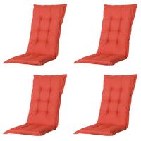 SESSELAUFLAGE BASIC RED AUFLAGE HOCH - Rot, MODERN, Textil (50/2/123cm) - Gardenson