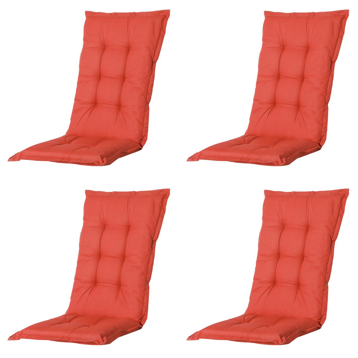 SESSELAUFLAGE BASIC RED AUFLAGE HOCH - Rot, MODERN, Textil (50/2/123cm) - Gardenson