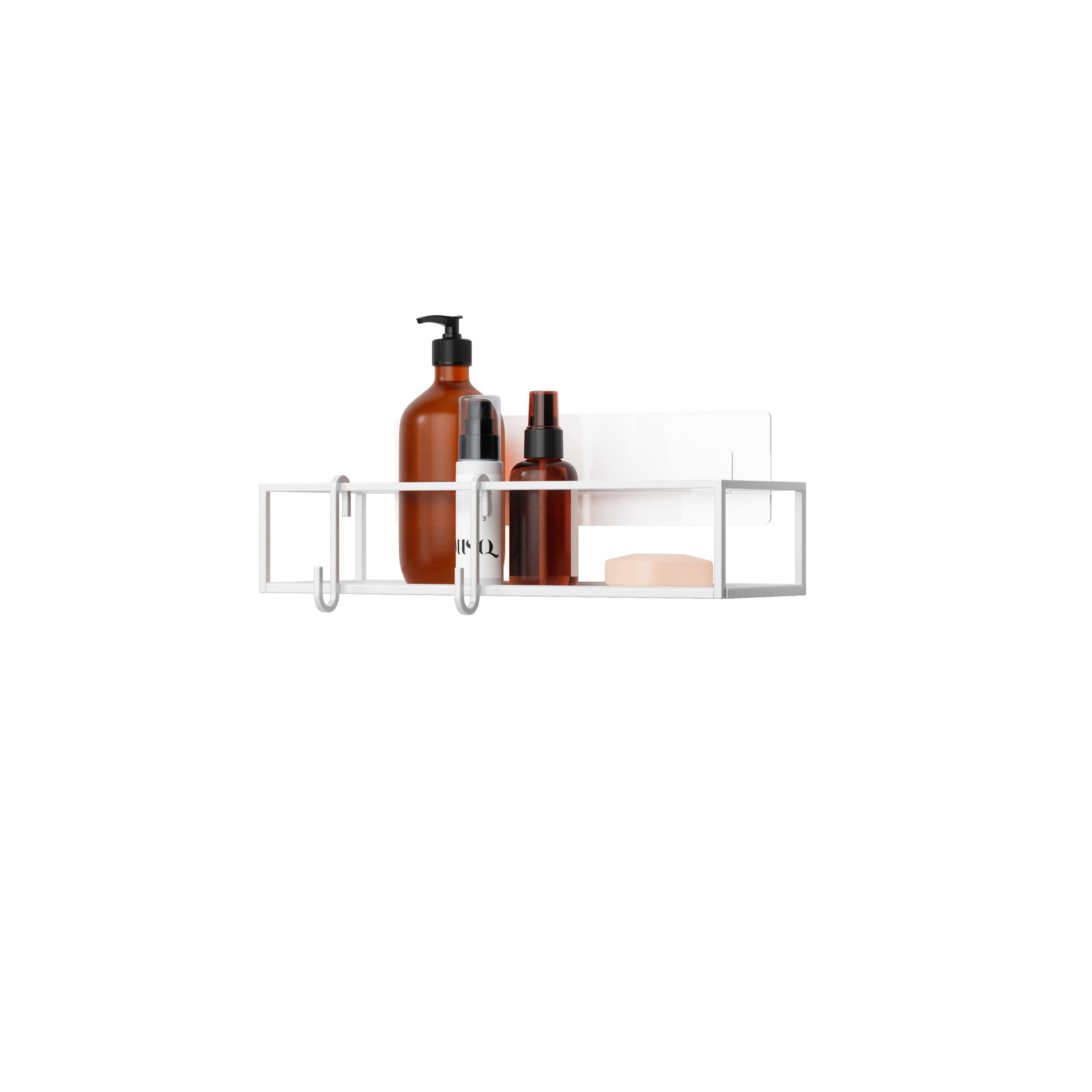 ÉTAGÈRE DE DOUCHE CUBIKO -SB- - blanc, MODERN, métal (32/6,5/12cm) - Mömax