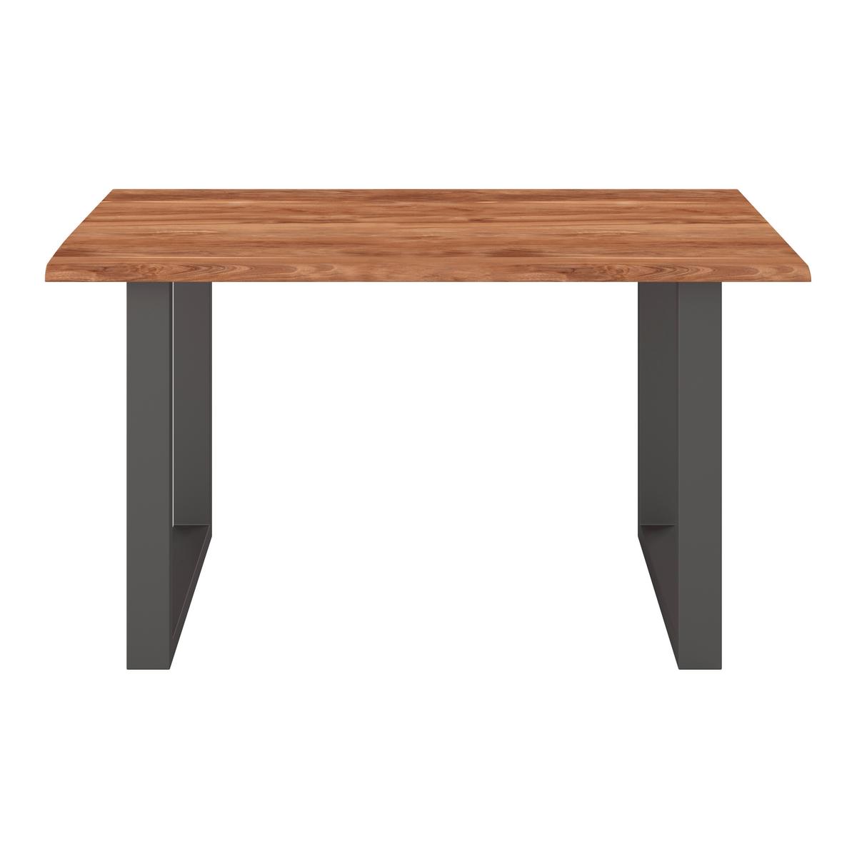 Esstisch Holz Malmo Akaziefarben ca. 140x80x76 cm - Schwarz/Akaziefarben, Modern, Holz/Metall (140/80/76cm) - Bessagi Home