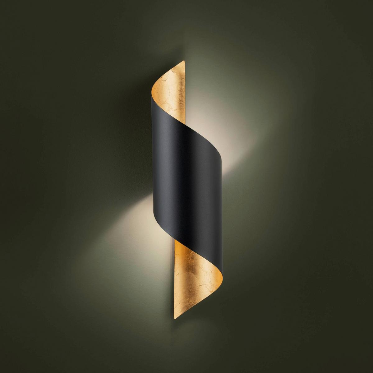 KINKIET 39654* JABALOYAS - czarny/kolor złoty, Design, metal (16/63cm) - Eglo