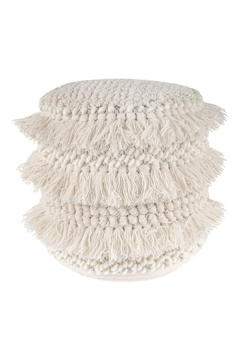 POUF POUF BOHIST 325 NATURAL - Creme, Trend, Textil (35/35/35cm) - Kayoom