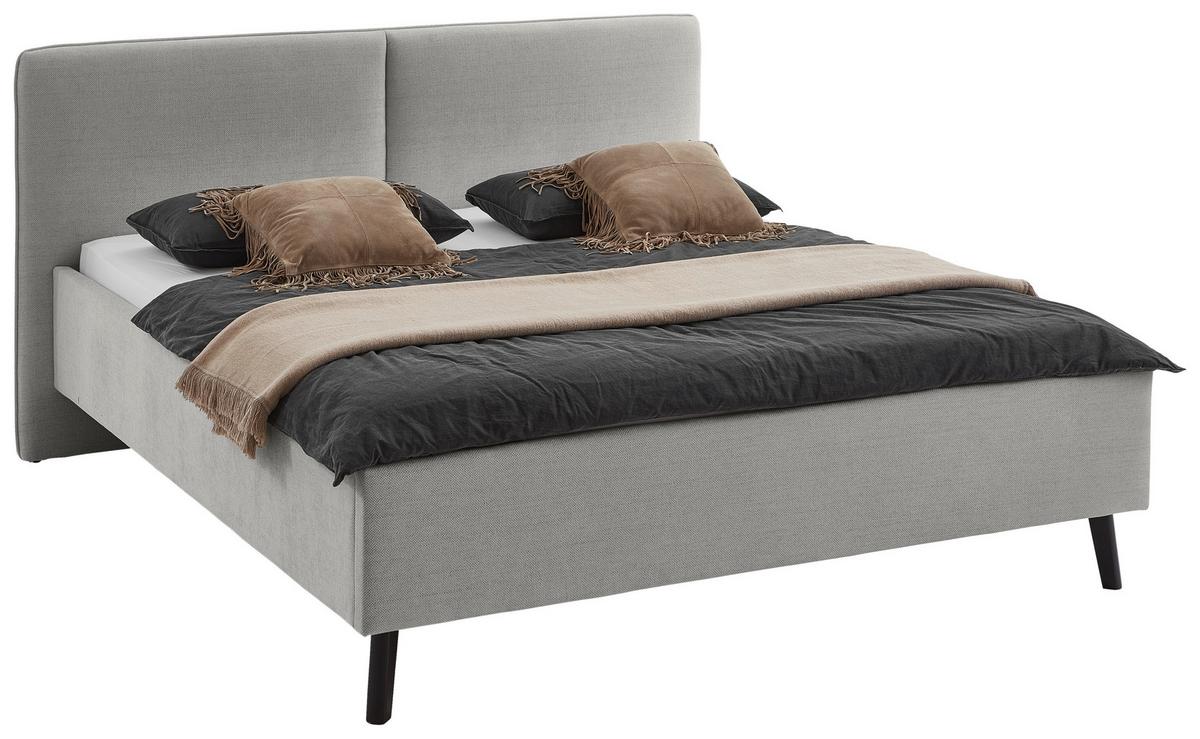 Polsterbett Palma Hellgrau ca. 180x200cm - Hellgrau, KONVENTIONELL, Holz/Textil (180/200cm) - Premium Living