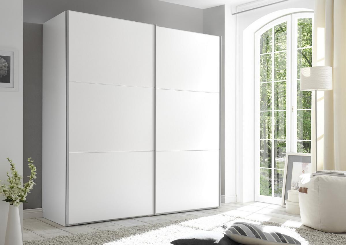 Ormar S Kliznim Vratima Includo - bijela/boje aluminija, Moderno, drvni materijal/metal (225/222/68cm) - Premium Living