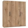 Ormar S Klasičnim Vratima Level 36 A - boje hrasta/boje kroma, Moderno, drvni materijal (200/216/58cm) - Modern Living
