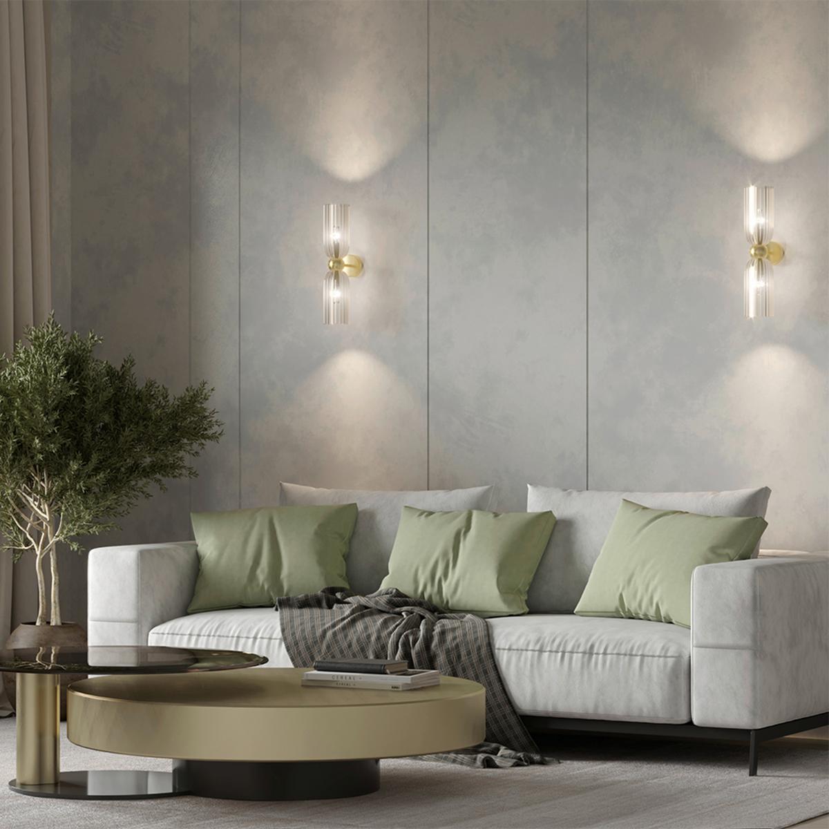 Wandleuchte Antic Goldfarben max. 40 Watt - Goldfarben, Glas/Metall (18/43,5/10cm) - MAYTONI