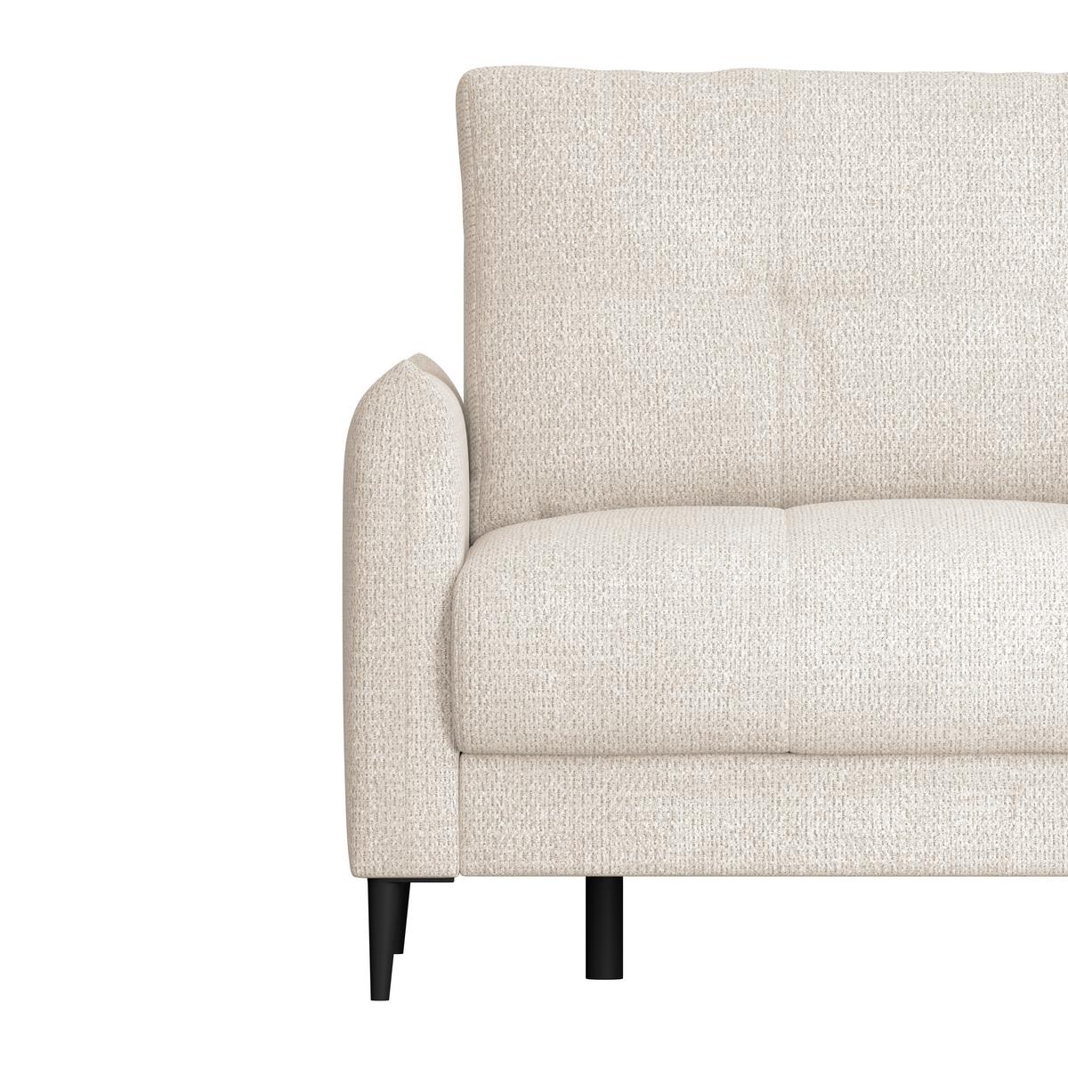 Kutna Garnitura Polis - bijela/crna, Trend, tekstil/metal (221/142cm) - Ondega