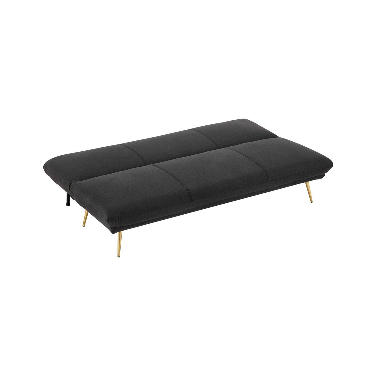 Zofa S Posteljno Funkcijo Ben, Temno Siva - zlate barve/temno siva, Moderno, kovina/tekstil (186/82/85cm) - Bessagi Home