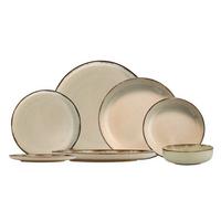 SERWIS OBIADOWO-ŚNIADANIOWY VALLADOLID - kremowy, Basics, ceramika