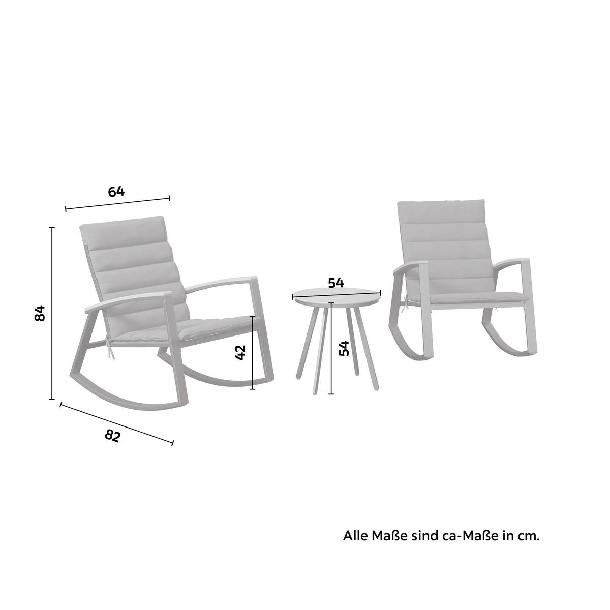 Balkonset Relax Naturfarben/Dunkelgrau - Dunkelgrau/Naturfarben, Basics, Glas/Holz (82/64/84cm)