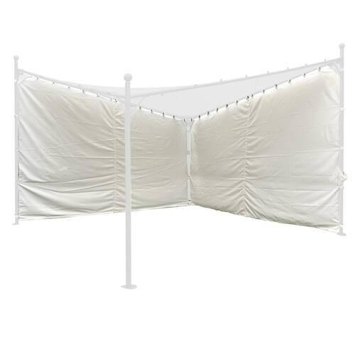 Seitenteile Berlino 400x256cm H56782 - Weiß, KONVENTIONELL, Textil (400/256cm) - Siena Garden
