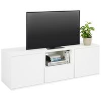 Lowboard In Weiss - Weiss/Grau, Modern, Holzwerkstoff/Kunststoff (150/50/43cm) - Mömax