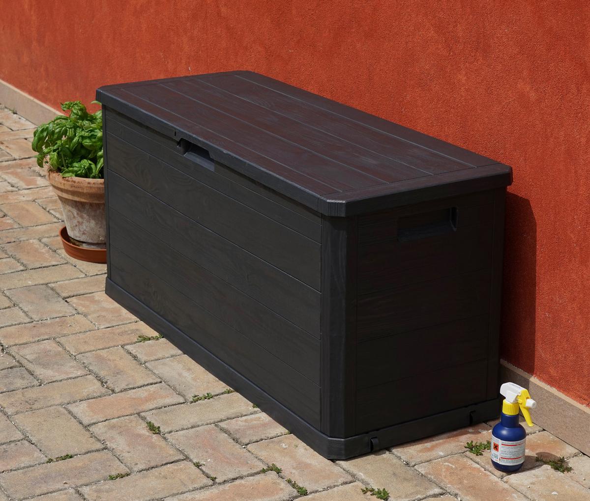 Zaboj Za Blazine Woody, Antracit - antracit, Basics, umetna masa (117/56/45cm) - Mömax