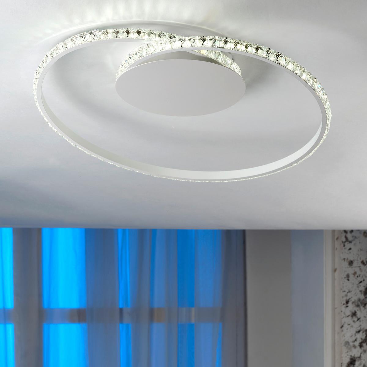 LED-Deckenleuchte Eden Weiß max. 26 Watt - Weiß, Design, Metall (50/10/43cm)