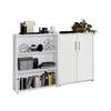 Aktenschrank Office Edition Sw Set 1 niedrig Weiß - Weiß, MODERN, Holzwerkstoff (168,8/113,6/33cm) - MID.YOU
