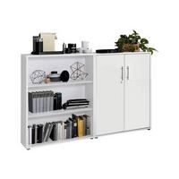 Aktenschrank Office Edition Sw Set 1 niedrig Weiß - Weiß, MODERN, Holzwerkstoff (168,8/113,6/33cm) - MID.YOU