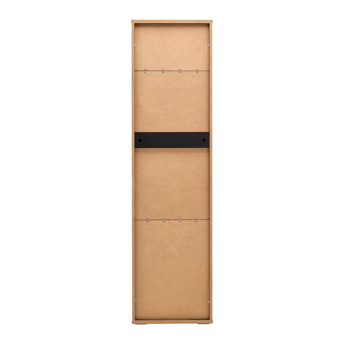 Vitrina Carreto - črna/barve hrasta, Moderno, kovina/steklo (50/191/38cm) - Premium Living