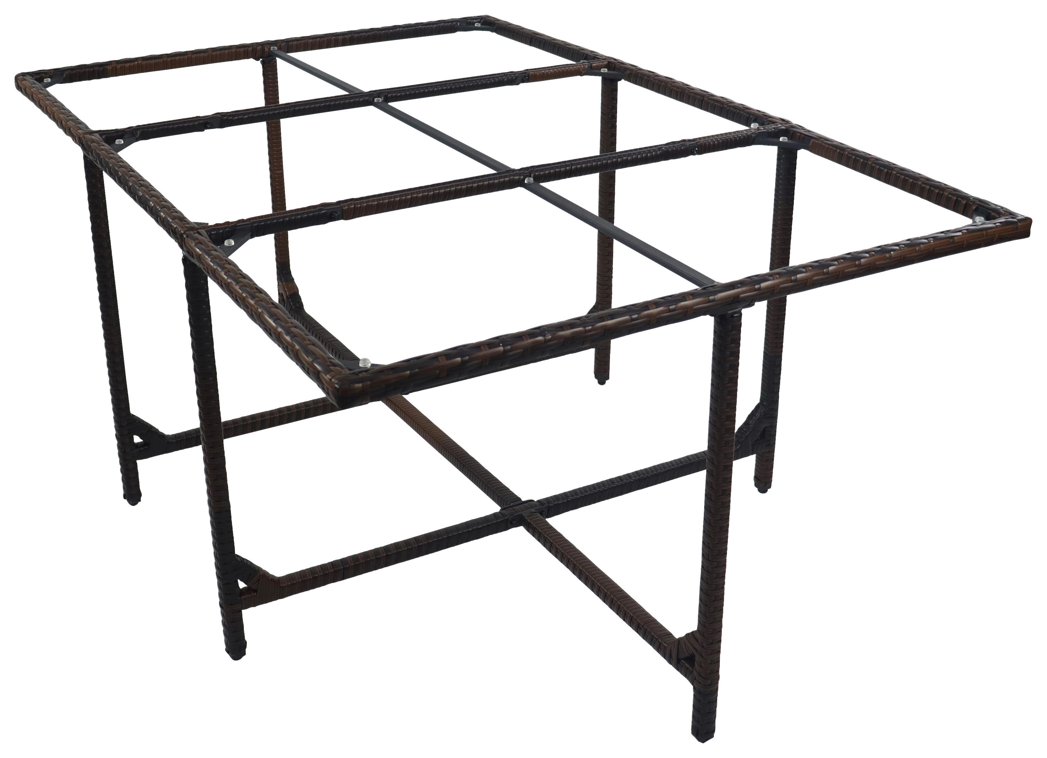 Gartentisch Raloso ca. 170x110x72 cm Braun - Braun, MODERN, Glas/Kunststoff (170/110/72cm) - Ambia Garden