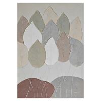 Leinwandbild Pastel Leaves Multicolor ca. 80x120cm - Multicolor, Modern, Holz/Textil (80/120/3cm) - Mömax