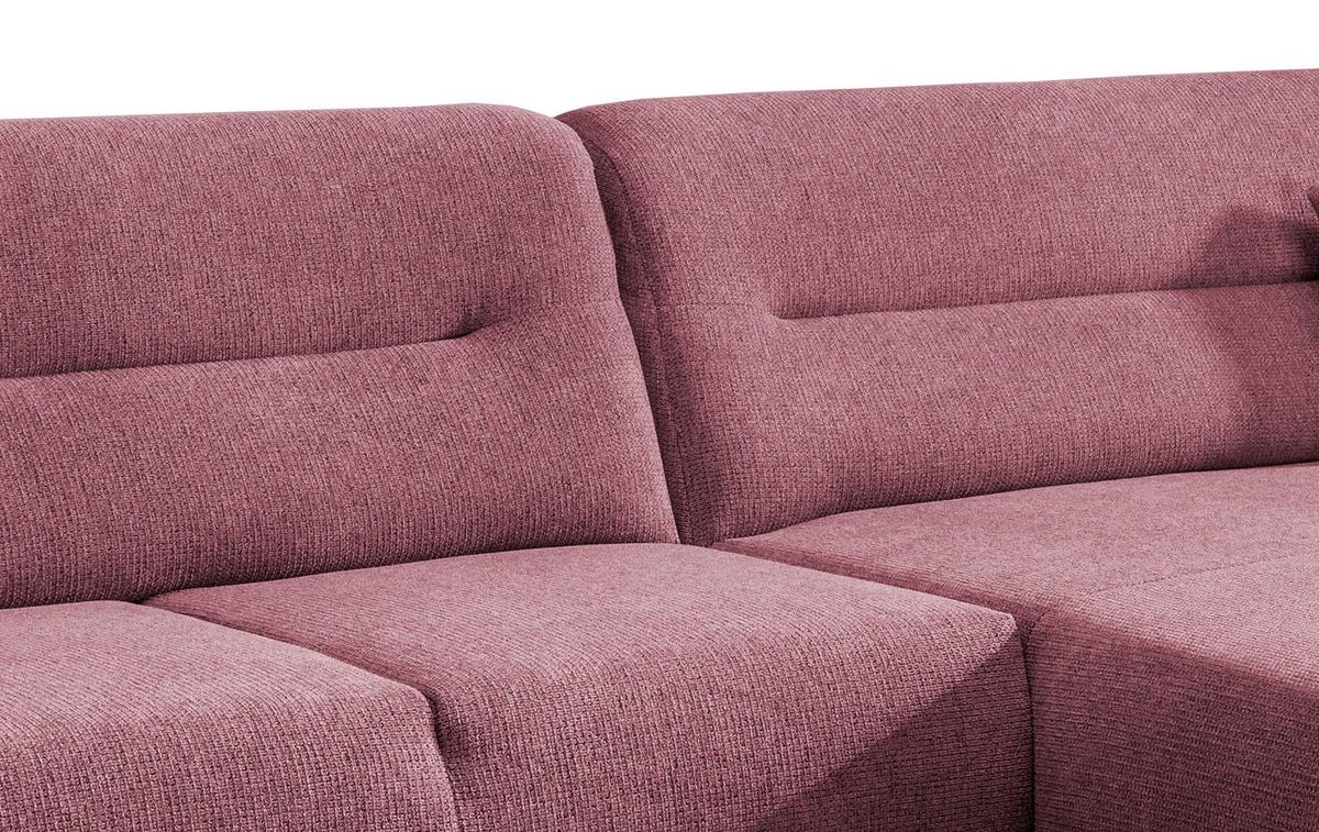Wohnlandschaft Drago Brombeere Chenille - Wildeiche/Brombeere, MODERN, Holz/Textil (290/166cm) - MID.YOU