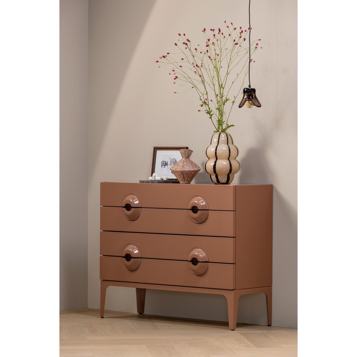 Kommode Merge Altrosa B: 110 cm - Altrosa, Design, Holz/Metall (110/89/44cm) - Livetastic