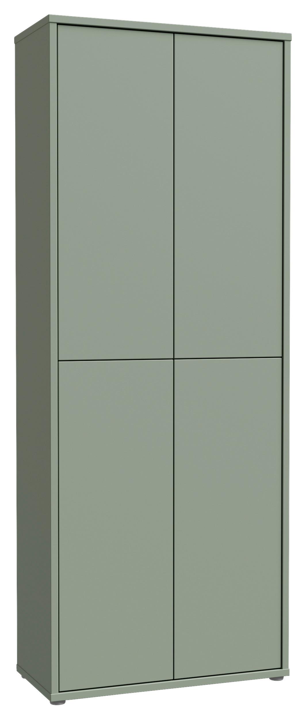 Cipősszekrény Alice Springs - zsályazöld, Basics, faalapú anyag (74,5/191,9/34,9cm) - Mömax