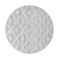 Webteppich Pisa Grau Ø ca. 80cm - Grau, KONVENTIONELL, Textil (80cm)